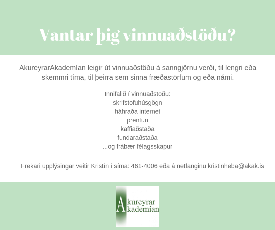 Vantar þig vinnuaðstöðu?